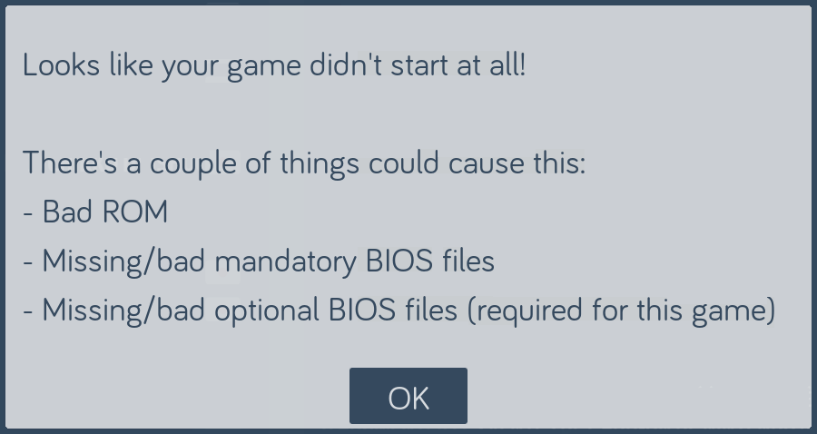 Error message